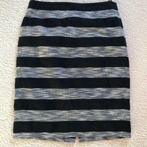 J. Crew Blue Striped Pencil Skirt in Size 4